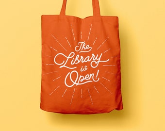 The Library Is Open! / RuPauls' Drag Race / Tote Bag / Book Bag