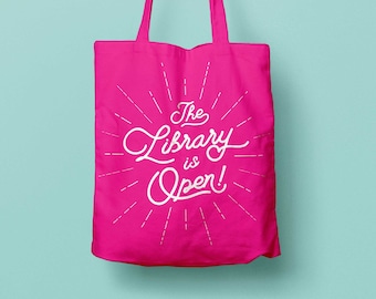 The Library Is Open! / RuPauls' Drag Race / Tote Bag / Book Bag