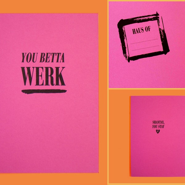 YOU BETTA WERK Notebook • Drag Race Gift • RuPaul Funny Gift •  All T All Shade • Pink