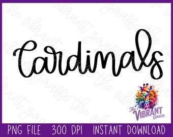 Mascota de los Cardenales SVG PNG - Regalo deportivo para maestros, diseño de camiseta para la vuelta al cole, descarga instantánea, fútbol