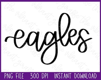 イーグルスのマスコットの手書きデザインPNG SVG、フットボール、マスコットSVGデジタルダウンロード、高校のイーグルスのマスコット