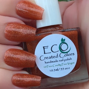 Ginger Frost - Orange Glitter Nail Polish, Burnt Orange Polish, Holiday Nails, Fall Nails