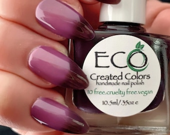 Northern Light: Thermal Nail Polish - Black to Rose, Color Changing Vegan Polish