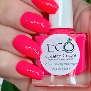 Wild Watermelon: Neon Pink Nail Polish, Bright Pink Polish, Spring Nails