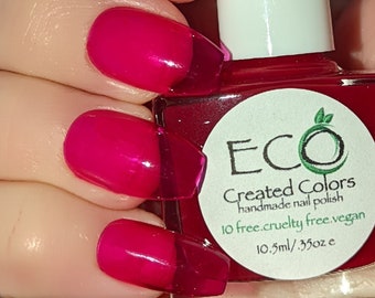 Strawberry Jelly: Nail Polish, Sheer Red-Pink, Vegan 10-Free