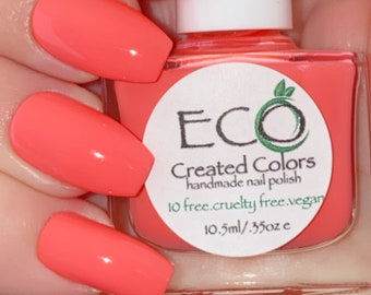 Coral/Orange/Pink Nail Polish, Vegan Nail Polish, Woodstock Collection, Fall Nails : Peach-NIK