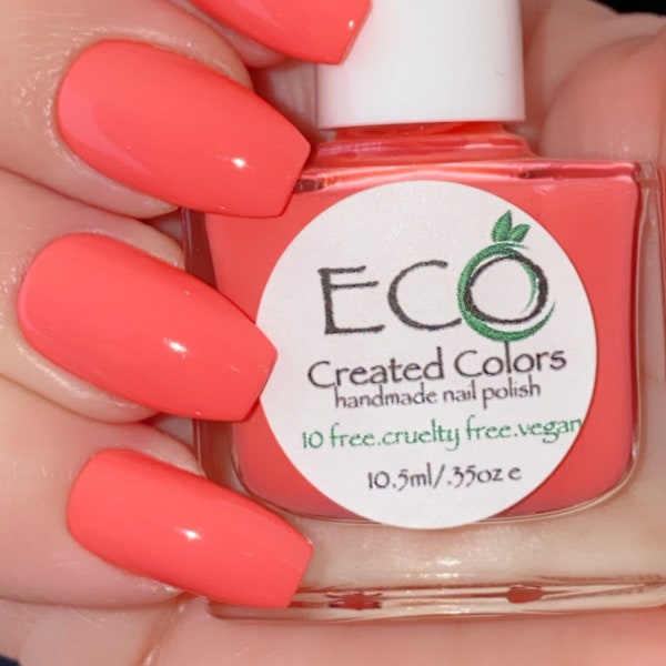 Coral/Orange/Pink Nail Polish, Vegan Nail Polish, Woodstock Collection, Fall Nails : Peach-NIK