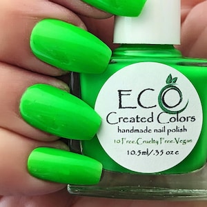 I-Rush Green : Green Neon Nail Polish, Bright Green Nails, Cruelty Free and Vegan