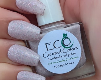 Princess: Nail Polish - Light Pink Silver Holographic Glitter Topper