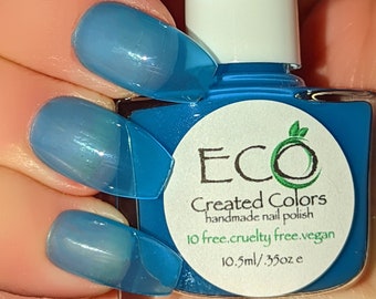 Baby Blueberry Jelly Nail Polish: Sheer Light Blue, Vegan & Cruelty-Free