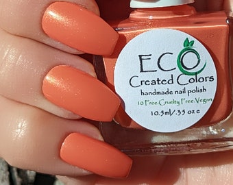 Orange Sunshine - Nail Polish, Orange  Polish, Orange with Gold Shimmer Nail Polish, Fall Nails