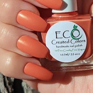 Orange Sunshine - Nail Polish, Orange  Polish, Orange with Gold Shimmer Nail Polish, Fall Nails