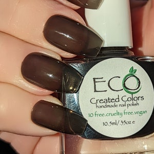 Blackberry Jelly - Black Sheer Jelly Nail Polish, Black Polish, Light Black Polish, Cruelty Free and Vegan