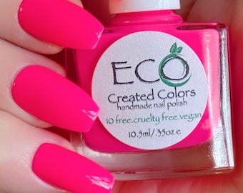 Summer Lovin : Pink Neon Nail Polish, Nail Lacquer, Cruelty Free and Vegan, Spring Nails