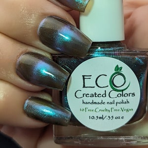 Blue Horizon: Blue/Aqua Nail Polish, Magnetic Nail Polish, Color Shifting Metallic Polish, Nail Art