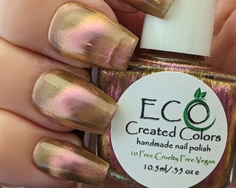 Galaxy Pink Magnetic Nail Polish: Vegan Shimmer Nail Art