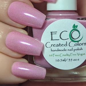 Wildflower - Pink Nail Polish, Pink Shimmer Glow Nail Polish, Spring Summer Nail polish