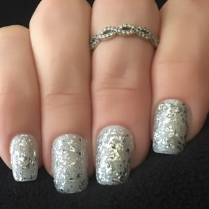 Glitter My World- Silver Glitter Nail Polish, Glitter Nail Lacquer