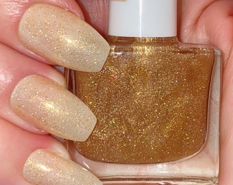 Gold Dust Holographic Glitter Nail Polish – 10 Free Vegan Polish