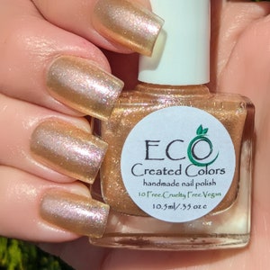 Sierra - Shimmering Light Gold Nail Polish - Sparkle and Shine!
