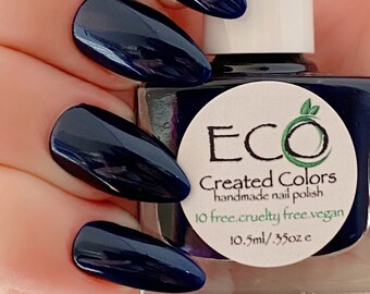 Sapphire - Shimmering Blue Nail Polish, Dark Blue Polish, Holiday Nails