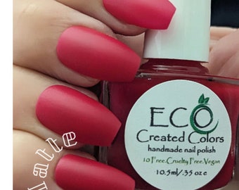 Stiletto Matte Red Nail Polish: Vegan Cruelty-Free Polish
