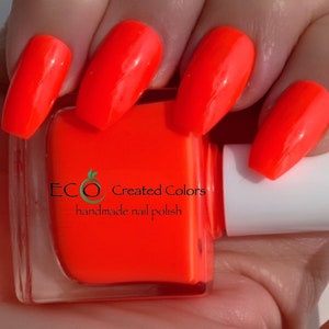 Sunset - Orange Neon Polish, Bright Orange Nail Polish, Neon Orange, Spring Nails