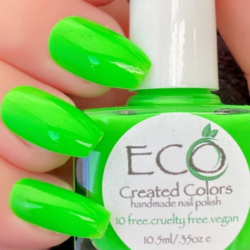 Green Purple Yellow Blue Glitter Nail Polish Neon Glitter Etsy