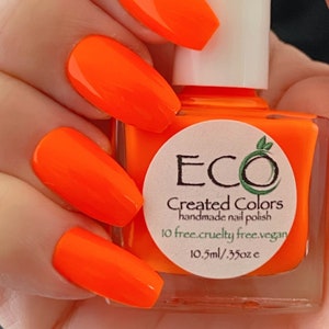 Tangerine Dream - Orange Neon Nail Polish, Bright Orange Polish, Summer Nails