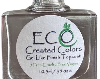 Nail Polish Gel Like Finish Top Coat: Nail Treatments, Glossy Top Coat, Vegan and Cruelty Free, Super Shiny Top Coat