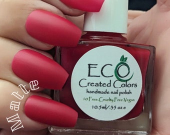 Stiletto Matte Red Nail Polish: Vegan, Cruelty-Free