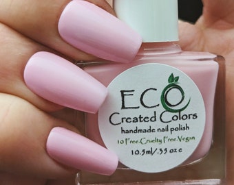 A Shade Of Pink - Pink Nail Polish, Light Pink Polish, Nail Art, Valentine Day Nail Polish