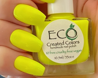 Lemon Juice - Neon Yellow Nail Polish, Bright Yellow Polish, Summer Nails