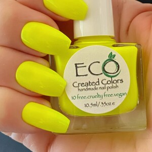 Lemon Juice - Neon Yellow Nail Polish, Bright Yellow Polish, Summer Nails