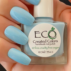 Sky Blue Nail Polish, Nail Lacquer, 10 Free Polish : Sky High image 1