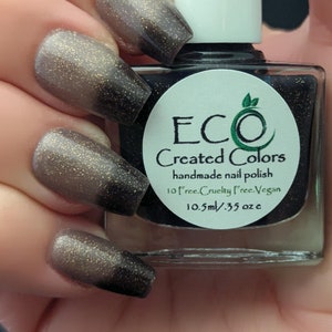 Wicked - Glitter Black Color Changing Nail Polish, Black to Beige Thermal Changing Polish, Holiday Nails