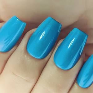 Ocean Breeze - Blue Nail Polish, Shimmer Blue Nail Polish, Spring Summer Nails