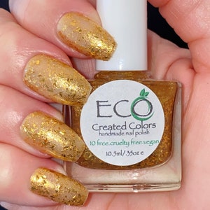 Gold Rush - Glitter Gold Nail Polish, Gold Speckle Nail Polish
