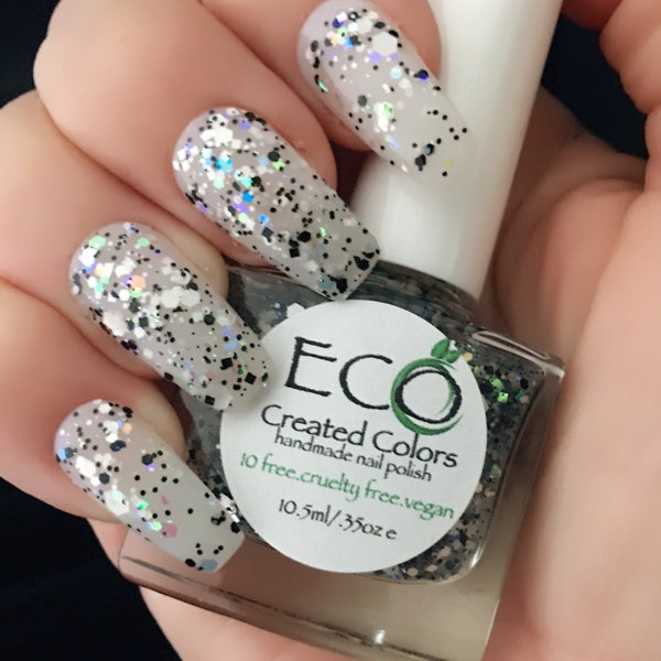 Black and White Nail Polish - Etsy