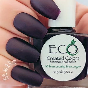 Merlot - MATTE Purple Nail Polish, Burgundy Nail Polish, Deep Purple Polish, Vegan and Cruelty Free, Fall Nail Polish