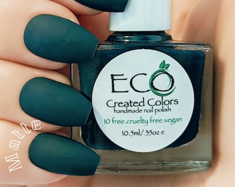Caribbean Matte Teal Nail Polish: Vegan Cruelty-Free