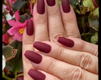 My Bloody Valentine Matte Red Nail Polish Burgundy Matte 