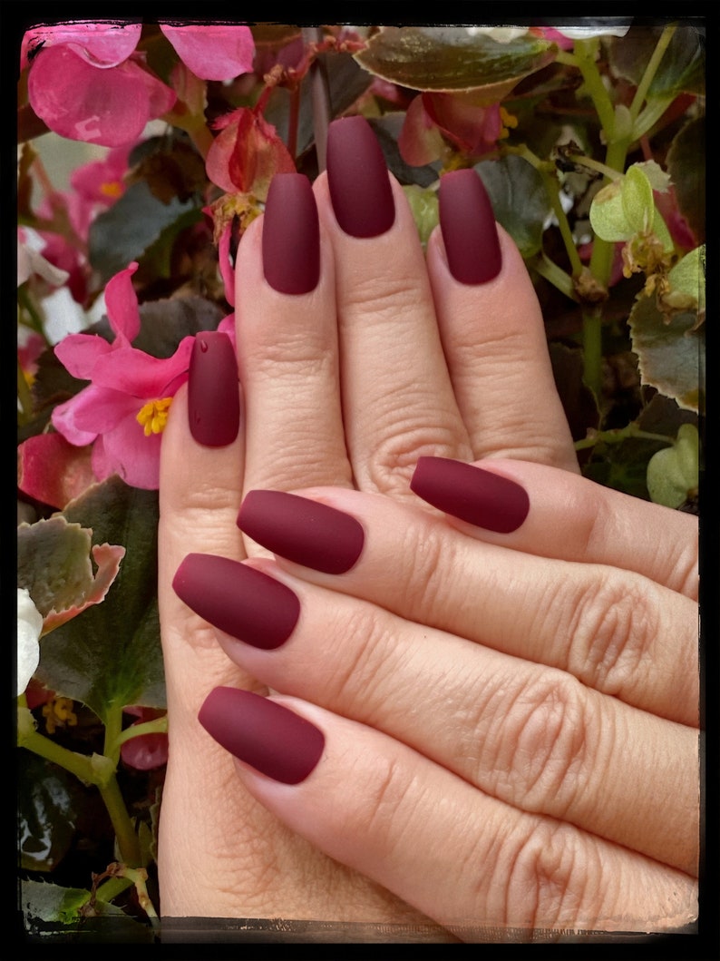 My Bloody Valentine Matte Red Nail Polish Burgundy Matte Etsy Canada