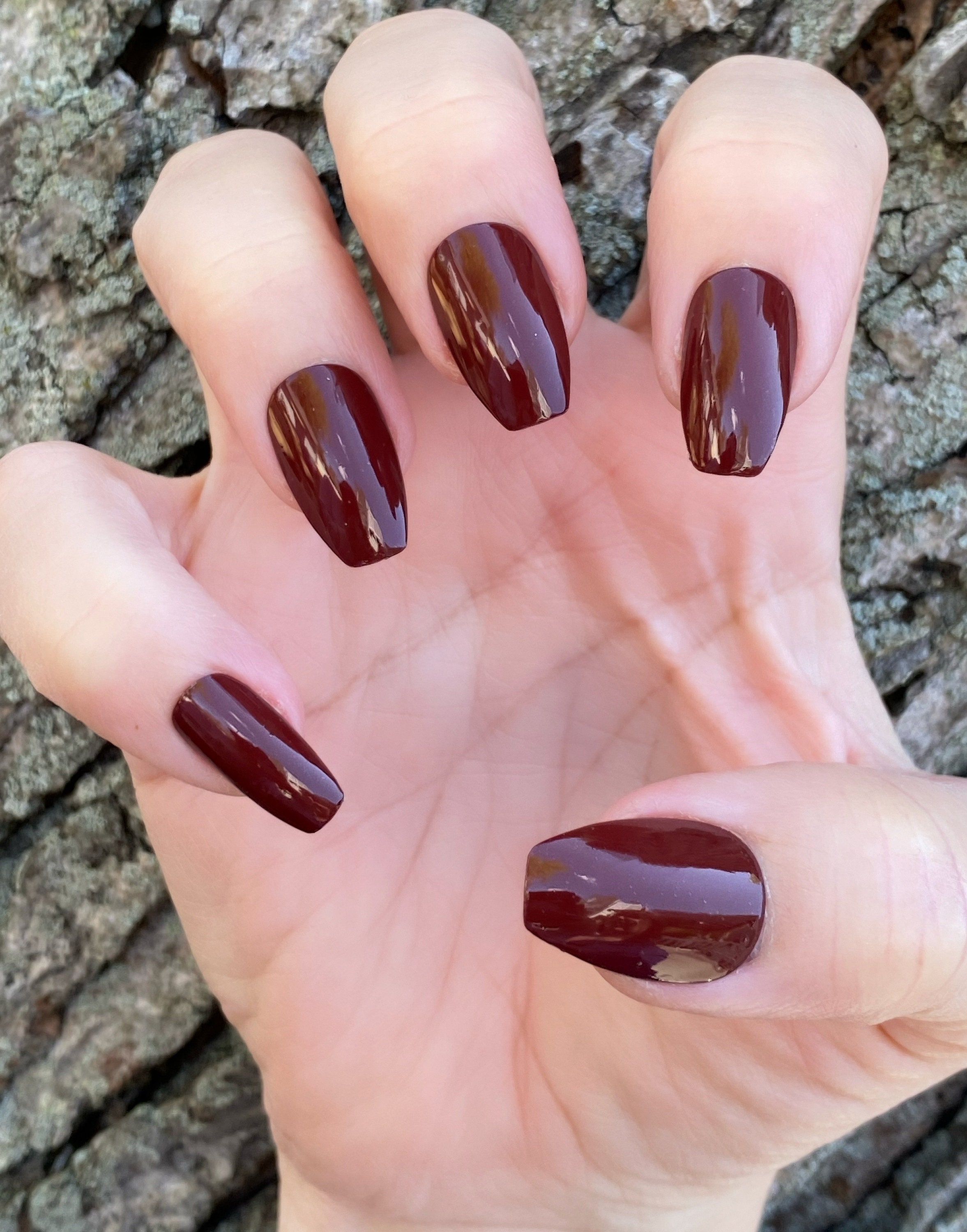 AUTUMN Brown Nail Polish Red Brown Polish Nail Lacquer Etsy UK