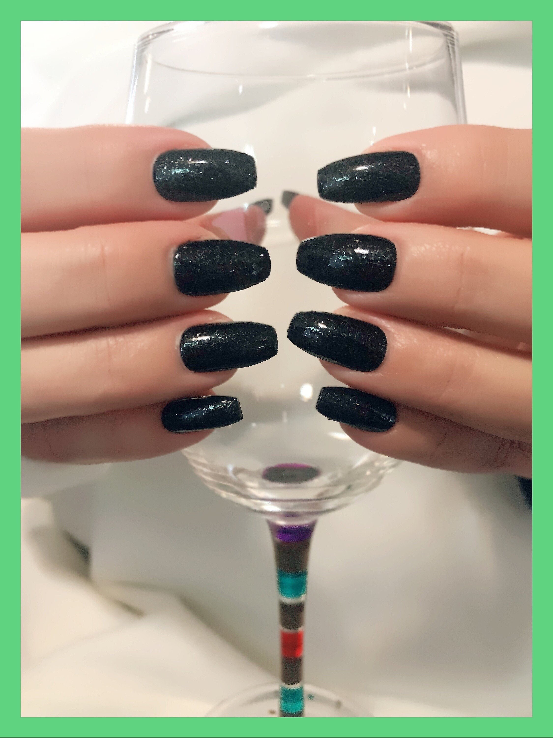 Black Glitter Nail Polish Glitter Nail Lacquer: Winter Nights | Etsy