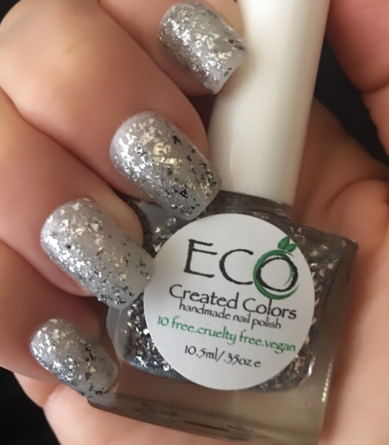Silver Glitter Nail Polish Glitter Nail Lacquer : Glitter My - Etsy