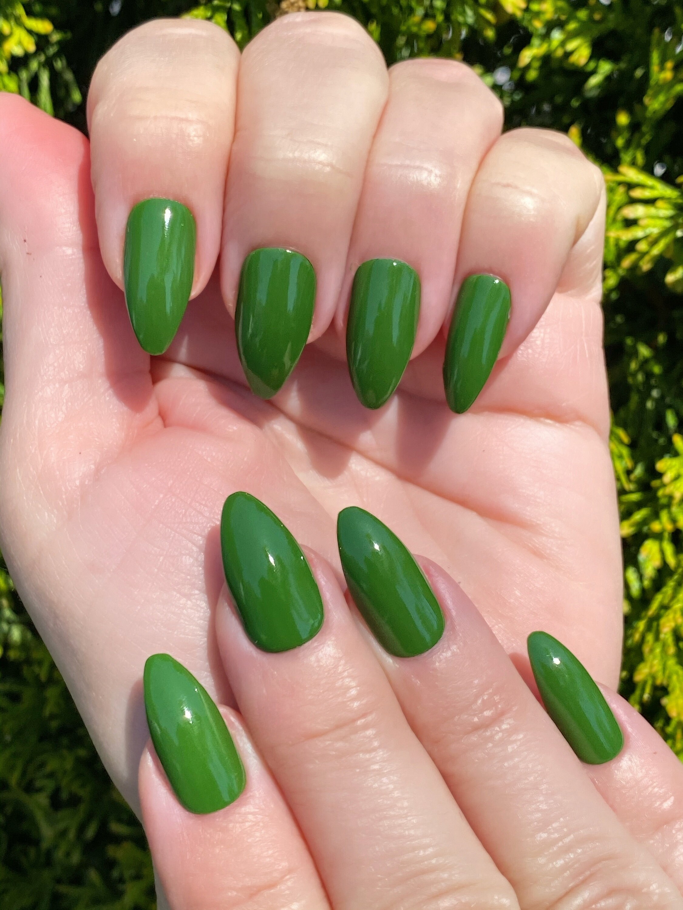 Green/Camo Nail Polish Natural Polish 10 Free Nail Polish : | Etsy