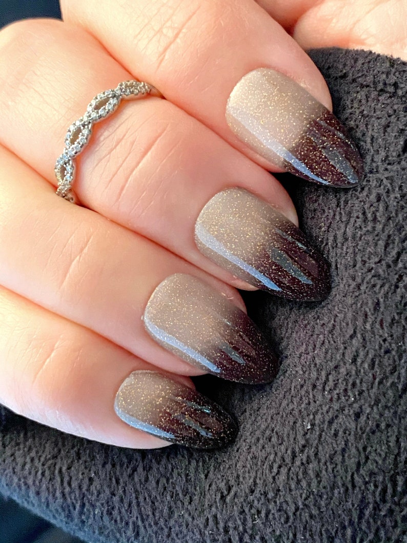 Black Glitter Thermal Color Changing Nail Polish Black to Etsy