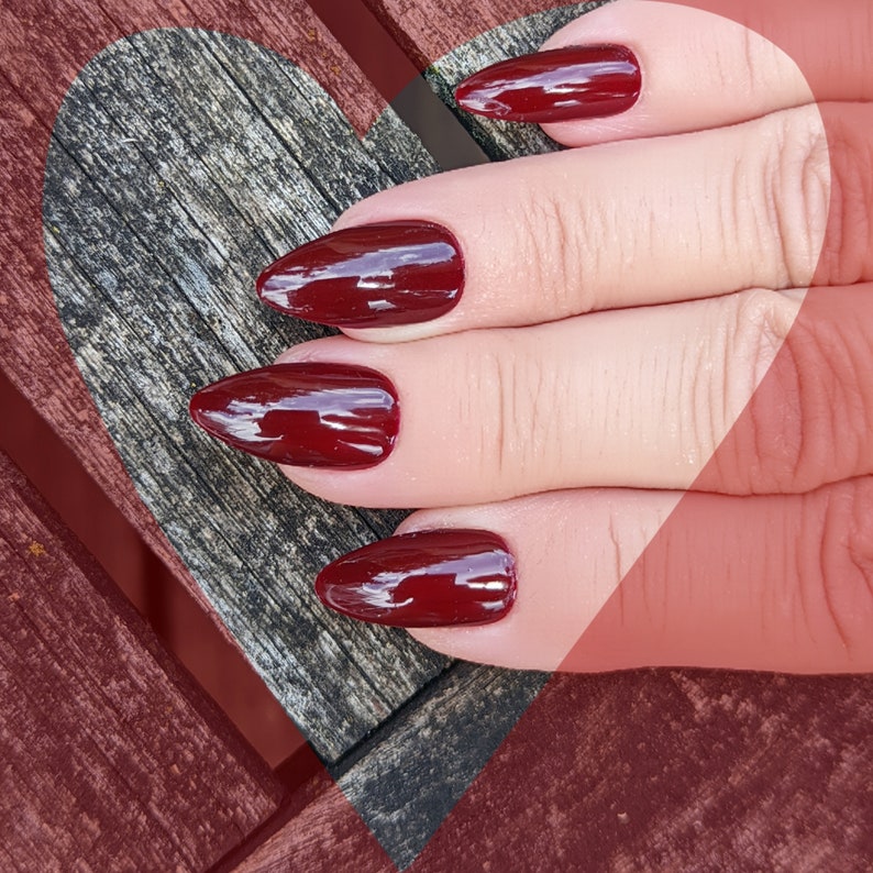 Wine Time Brown Burgundy Red Polish, Nail Polish, Autumn Nails image 5