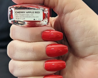 Cherry Apple Red: Red Nail Polish, Bright Red Polish, Summer Nail Polish,  Vegan and Cruelty Free Nail Polish